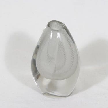 Humppila maljakko, kirkas, suunnittelija Mikko Helander, pieni, massiivinen