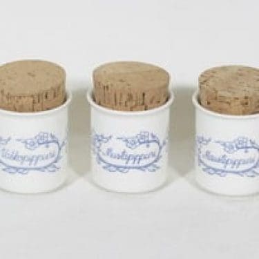 Arabia Sininen maustepurkit, 3 kpl, suunnittelija , painokoriste