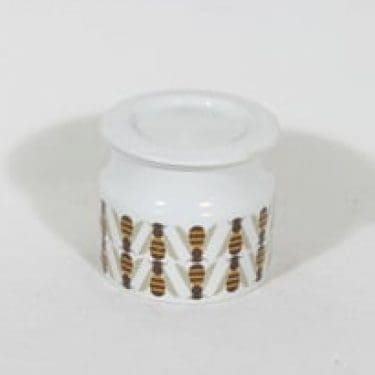 Arabia Pomona purnukka, hunaja, suunnittelija Raija Uosikkinen, hunaja, serikuva, retro