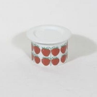 Arabia Pomona purnukka, mansikka, suunnittelija Raija Uosikkinen, mansikka, serikuva, retro