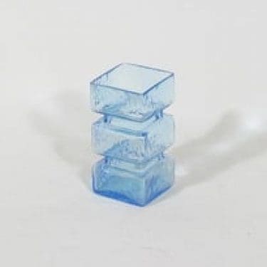 Riihimäen lasi maljakko, vaaleansininen, suunnittelija Helena Tynell,