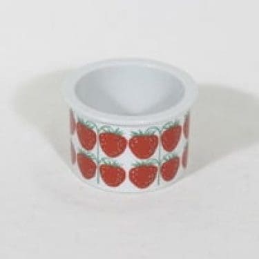 Arabia Pomona purnukka, mansikka, suunnittelija Raija Uosikkinen, mansikka, serikuva, retro