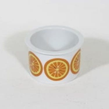 Arabia Pomona purnukka, appelsiini, suunnittelija Raija Uosikkinen, appelsiini, serikuva, retro