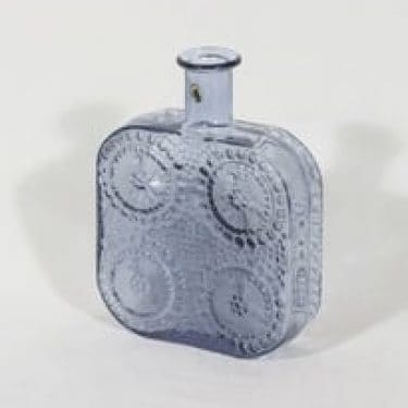 Riihimäen lasi Grapponia koristepullo, neodymi, suunnittelija Nanny Still,