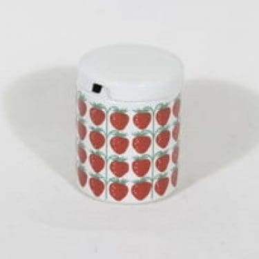 Arabia Pomona hillotölkki, mansikka, suunnittelija Raija Uosikkinen, mansikka, serikuva, retro