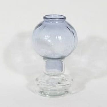 Riihimäen lasi Tuikku kynttilälyhty, siniharmaa, suunnittelija Nanny Still,