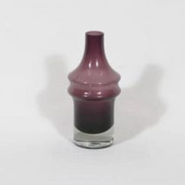 Riihimäen lasi 1464 maljakko, violetti, suunnittelija Tamara Aladin,
