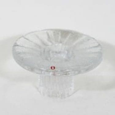 Iittala Bolero kynttilänjalka, kirkas, suunnittelija Timo Sarpaneva, massiivinen