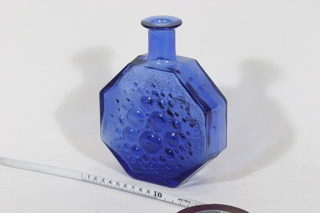 Riihimäen lasi Stella Polaris koristepullo, sininen, suunnittelija Nanny Still, kuva 2