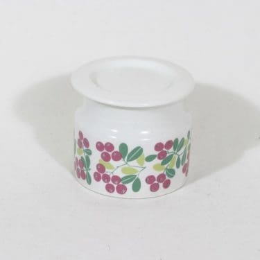 Arabia Pomona purnukka, puolukka, suunnittelija Raija Uosikkinen, puolukka, serikuva