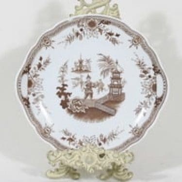 Arabia Singapore vati, ruskea, suunnittelija , kuparipainokoriste