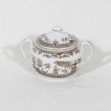 Arabia Singapore sokerikko, ruskea, suunnittelija , kuparipainokoriste