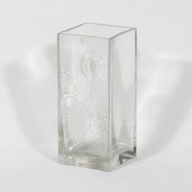 Riihimäen lasi Lucullus maljakko, kirkas, suunnittelija Nanny Still, massiivinen