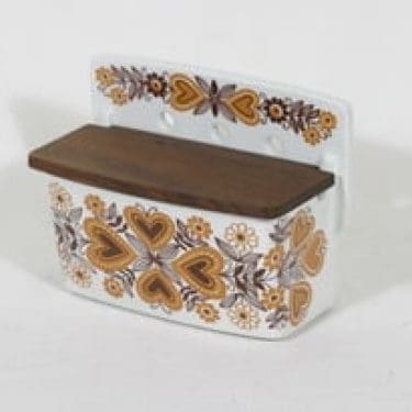 Arabia Sirpa suola-astia, oranssi, suunnittelija Raija Uosikkinen, serikuva, retro