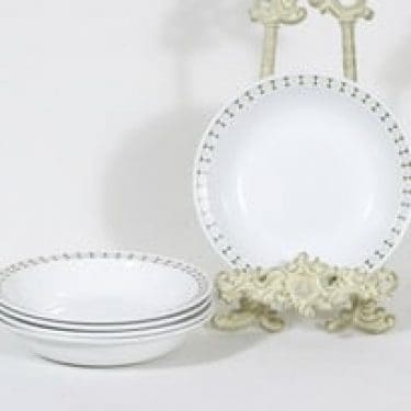 Arabia Seita lautaset, syvä, 5 kpl, suunnittelija Raija Uosikkinen, syvä, serikuva