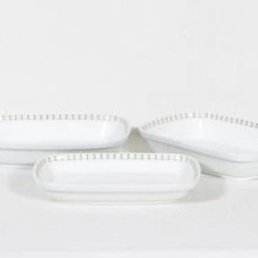 Arabia Seita kulhot, valkoinen, 3 kpl, suunnittelija Raija Uosikkinen, serikuva