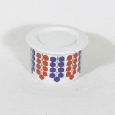 Arabia Pomona purnukka, herukka, suunnittelija Raija Uosikkinen, herukka, pieni, serikuva, retro