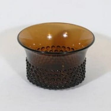 Nuutajärvi Näppyläkulho kulho, ruskea, suunnittelija Saara Hopea,