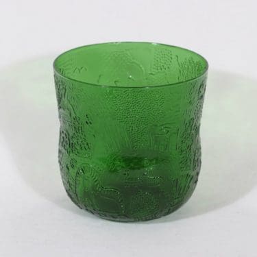 Nuutajärvi Fauna kulho, vihreä, suunnittelija Oiva Toikka,