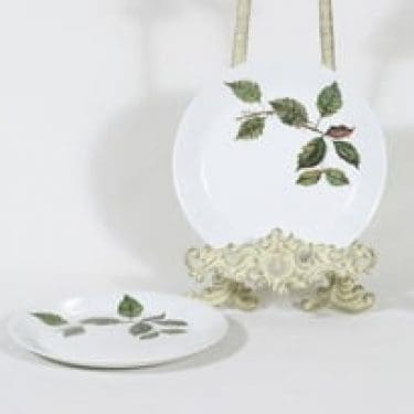 Arabia Ruusu leivoslautaset, 2 kpl, suunnittelija Anneli Qveflander, serikuva