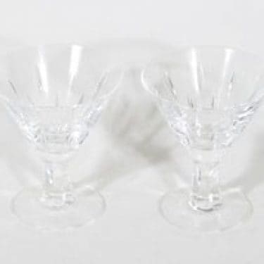 Nuutajärvi Inari lasit, 9 cl, 2 kpl, suunnittelija Saara Hopea, 9 cl, hiottu
