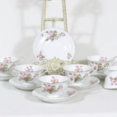 Arabia YM kahvikupit, kukkakuvio, 6 kpl, suunnittelija , kukkakuvio, siirtokuva