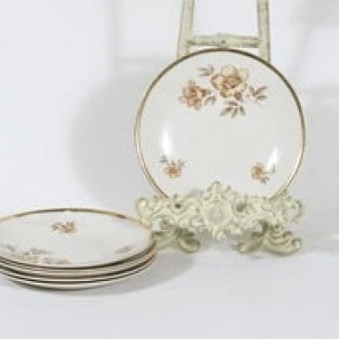 Arabia Myrna leivoslautaset, 6 kpl, suunnittelija Olga Osol, serikuva