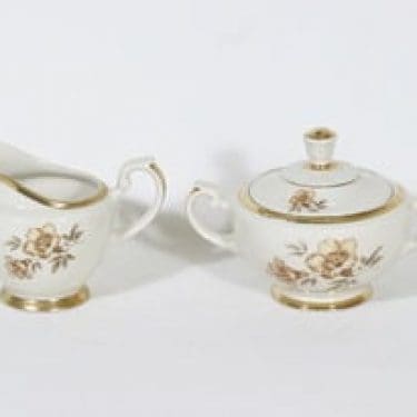 Arabia Myrna sokerikko ja kermakko, suunnittelija Olga Osol, siirtokuva