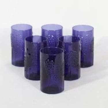 Nuutajärvi Flora lasit, 20 cl, 6 kpl, suunnittelija Oiva Toikka, 20 cl