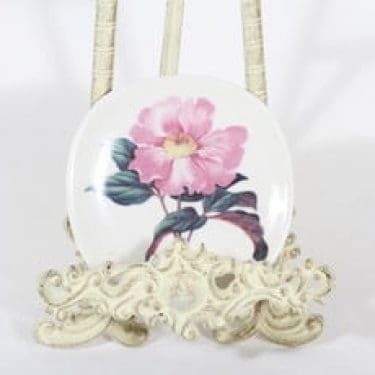 Arabia koristelautanen, Paeonia cambessedesii, suunnittelija Barbara Evevrard, Paeonia cambessedesii, pieni, serikuva