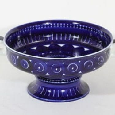 Arabia Valencia malja, jalallinen, suunnittelija Ulla Procope, jalallinen, käsinmaalattu, signeerattu