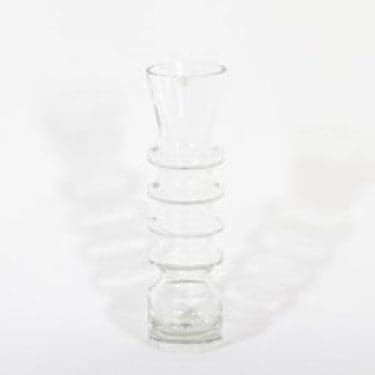 Riihimäen lasi Pagoda maljakko, kirkas, suunnittelija Nanny Still,