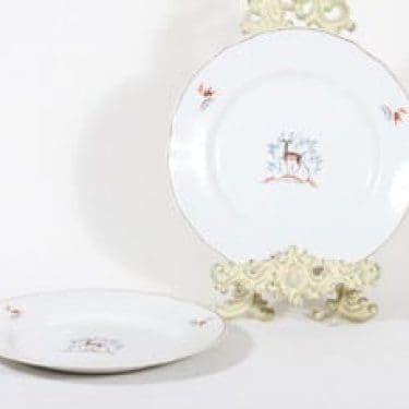 Arabia Kauris lautaset, matala, 2 kpl, suunnittelija Tyra Lungren, matala, siirtokuva