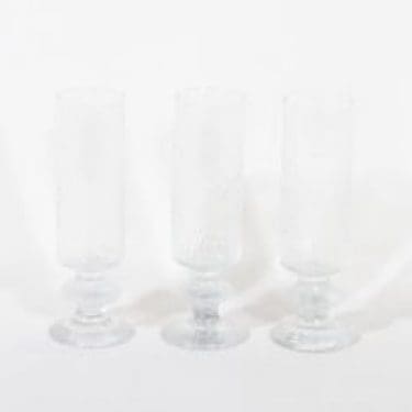 Iittala Senaattori kuohuviinilasit, kirkas, 3 kpl, suunnittelija Timo Sarpaneva,