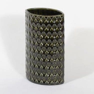 Arabia 379/4 maljakko, oliivinvihreä, suunnittelija Kaarina Aho,