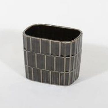 Arabia 388-2 maljakko, ruskea, suunnittelija Göran Bäck, funktionalismi