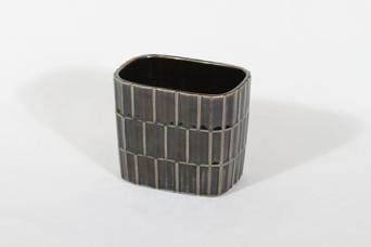 Arabia 388-2 maljakko, ruskea, suunnittelija Göran Bäck, funktionalismi