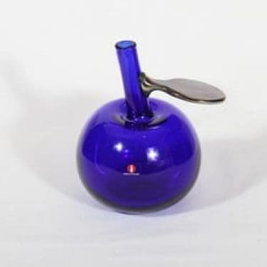 Nuutajärvi Omenapullo koristepullo, signeerattu, suunnittelija Oiva Toikka, signeerattu, pieni, numeroitu