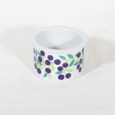 Arabia Pomona purnukka, mustikka, suunnittelija Raija Uosikkinen, mustikka, serikuva