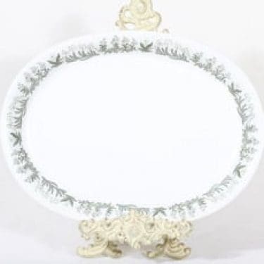 Arabia Polaris vati, suunnittelija Raija Uosikkinen, suuri, soikea, siirtokuvakoriste