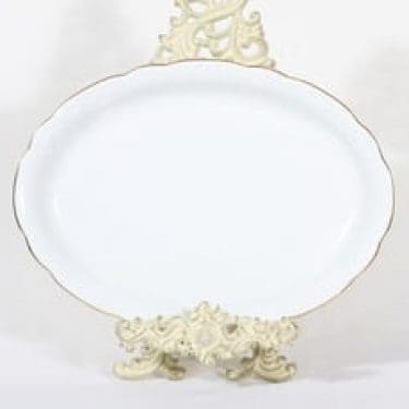 Arabia Siro vati, valkoinen, suunnittelija , soikea, kultareuna