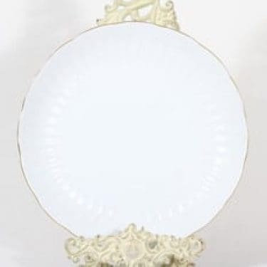 Arabia Oivi vati, valkoinen, suunnittelija Ulla Procope, kultareuna