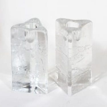 Iittala Arkipelago kynttilänjalat, kirkas, 2 kpl, suunnittelija Timo Sarpaneva,