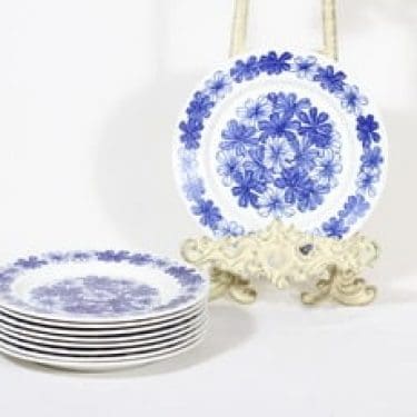 Arabia FC lautaset, kukkakuvio, 9 kpl, suunnittelija , kukkakuvio, pieni, serikuva