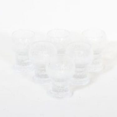 Iittala Kekkerit lasit, Naukku, 6 kpl, suunnittelija Timo Sarpaneva, Naukku, 5 cl, pieni