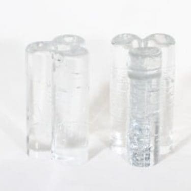 Iittala Arkipelago kynttilänjalat, kirkas, 2 kpl, suunnittelija Timo Sarpaneva,