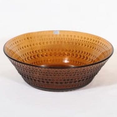 Nuutajärvi Kastehelmi kulho, ruskea, suunnittelija Oiva Toikka,