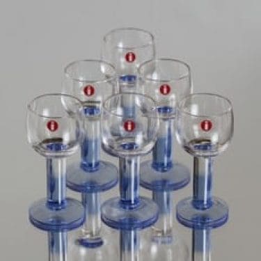 Iittala Mondo lasit, 3 cl, 6 kpl, suunnittelija Kerttu Nurminen, 3 cl, pieni