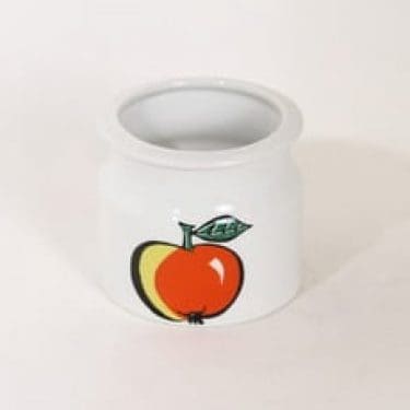 Arabia Tutti Frutti purnukka, omena, suunnittelija Ulla Procope, omena, serikuva