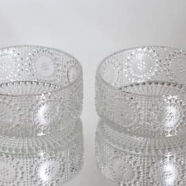 Riihimäen lasi 5324 annoskulhot, kirkas, 2 kpl, suunnittelija Nanny Still,